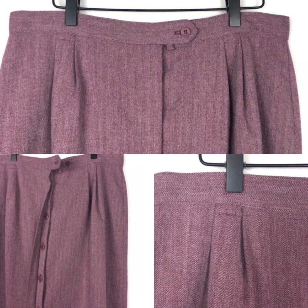 VINTAGE Skirt Suit Blazer Herringbone Ship’N Shore Retro 80s Secretary Size 18 - Picture 8 of 8